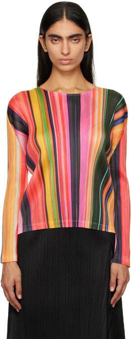 Pleats Please Issey Miyake: Многоцветный свитер 