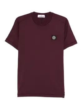 Stone Island: Фиолетовая футболка 