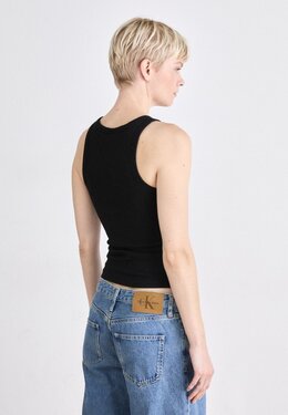 Calvin Klein Jeans: Чёрный топ 