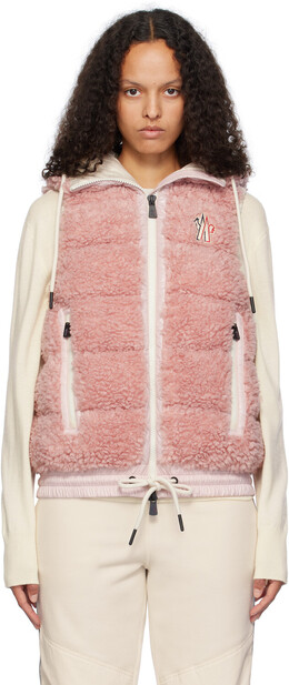 Moncler Grenoble: Розовый жилет 