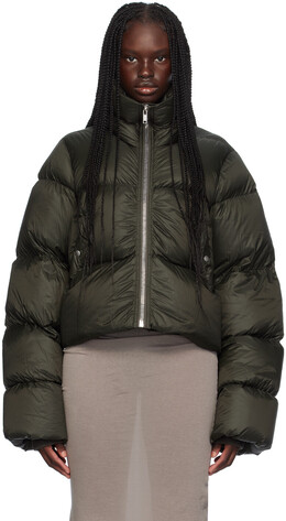 Rick Owens: Зелёный пуховик 