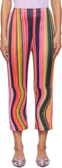 Pleats Please Issey Miyake: Розовые брюки 