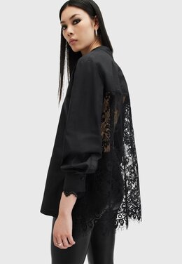Allsaints: Чёрная блуза 