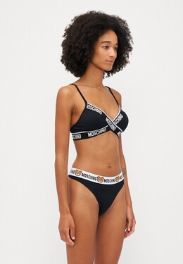 Moschino Underwear: Чёрный бюстгальтер 