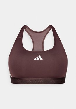 adidas Performance: Коричневый бюстгальтер 