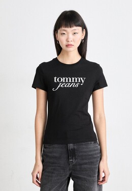 Tommy Jeans: Футболка  Essential с принтом