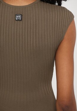 Armani Exchange: Коричневое платье 