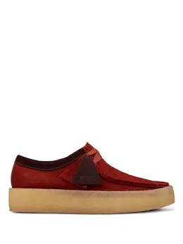 Clarks Originals: Бордовые ботинки 