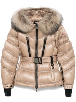 Moncler Grenoble: Коричневый пуховик 