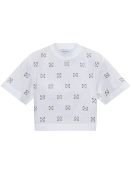 Off-White: Короткая футболка 