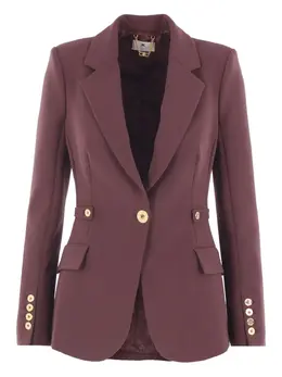 Elisabetta Franchi: Бордовый жакет 