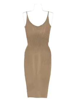 Mugler: Платье на бретельках 