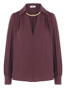 Elisabetta Franchi: Блуза с воротником 
