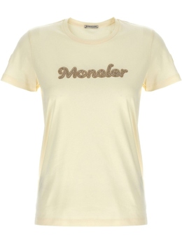 Moncler: Белая футболка 