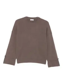 Brunello Cucinelli: Коричневый свитер  Monili