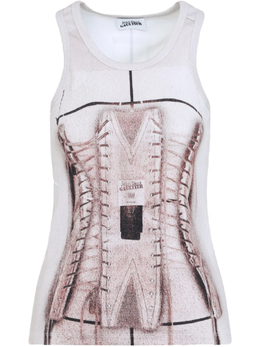 Jean Paul Gaultier: Топ с принтом 