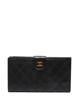 CHANEL Pre-Owned: Чёрный кошелёк 