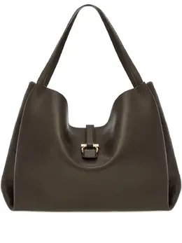 Ferragamo: Тёмная сумка-шоппер 