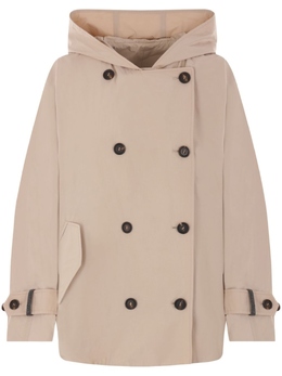 Brunello Cucinelli: Коричневый пуховик 
