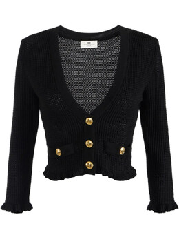 Elisabetta Franchi: Чёрный кардиган 