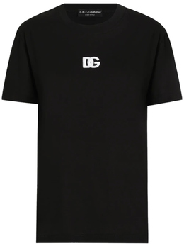 Dolce & Gabbana: Чёрная футболка  DG