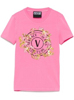 Versace Jeans Couture: Розовая футболка 