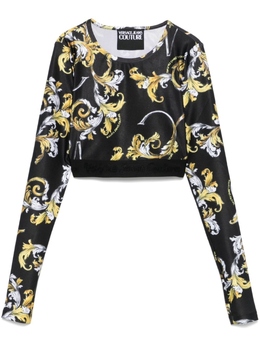 Versace Jeans Couture: Топ с принтом 