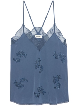 Zadig&Voltaire: Синий топ  Christy
