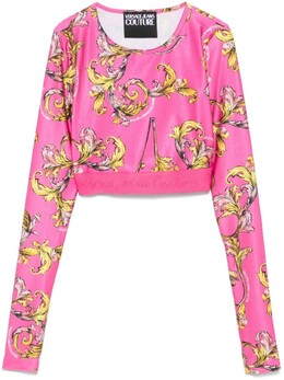 Versace Jeans Couture: Топ с принтом 