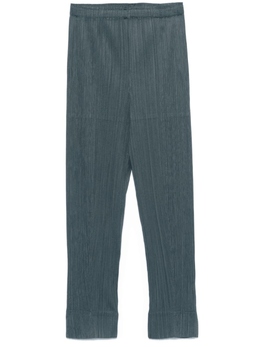 Pleats Please Issey Miyake: Синие брюки 
