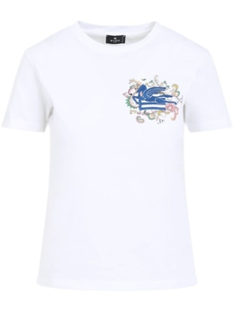 Etro: Футболка  Pegaso с вышивкой