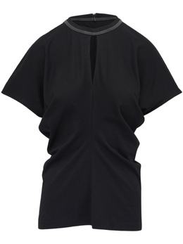 Brunello Cucinelli: Чёрная футболка  Monili