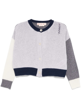 Marni: Серый кардиган 