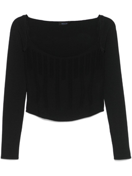 MUGLER: Чёрный свитер 