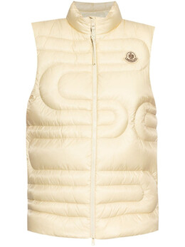 Moncler: Белый жилет 
