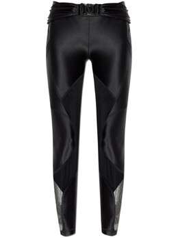 Versace Jeans Couture: Чёрные легинсы 