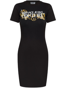 Versace Jeans Couture: Платье со стразами 