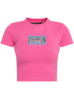 Versace Jeans Couture: Розовая футболка 
