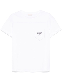 LIU JO: Футболка со стразами 