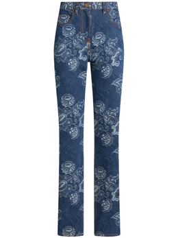 Etro: Жаккардовые джинсы 