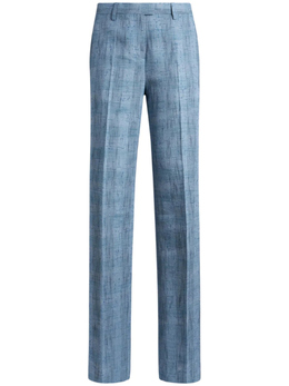 Etro: Синие брюки 