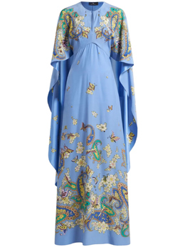 Etro: Синее платье 