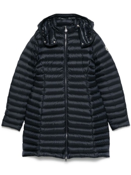 Moncler: Синее пальто 