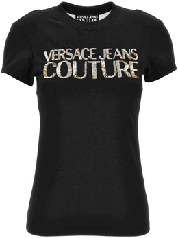 Versace Jeans Couture: Чёрная футболка 