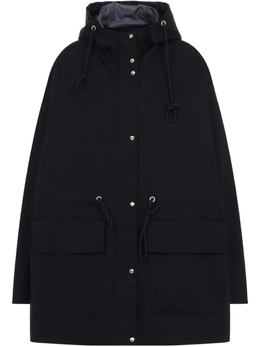 Moncler: Синее пальто 