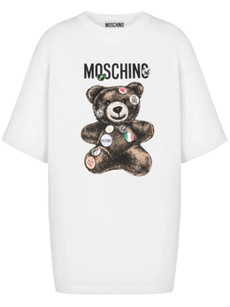 Moschino: Белая футболка  Teddy Bear
