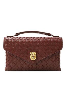 Bottega Veneta: Бордовая сумка 