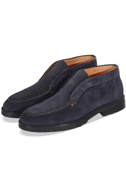 Santoni: Тёмные ботинки 
