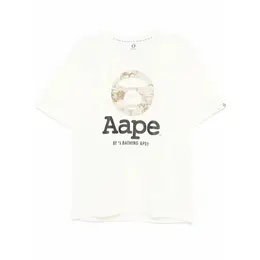 AAPE BY A BATHING APE: Белая футболка 