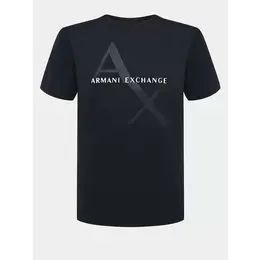 Armani Exchange: Тёмная футболка 